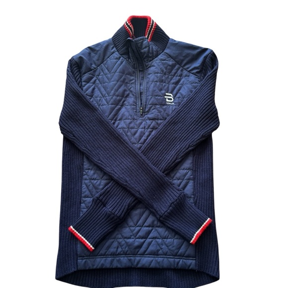 Daehlie Quilted Jacket Unisex Ribbed Collar Size Large - Picture 2 of 5